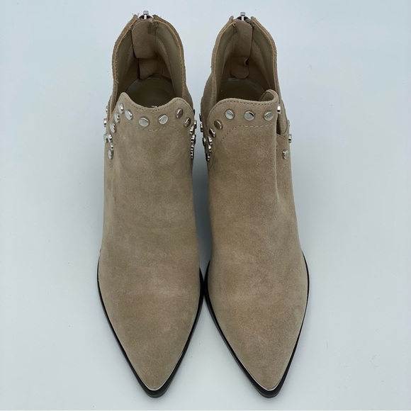 MARC FISHER Dayne Studded Booties Dark Natural Suede Size 8.5 M - Picture 7 of 17